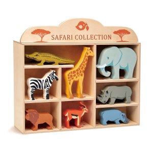 Safari Animals Collection with Display Shelf